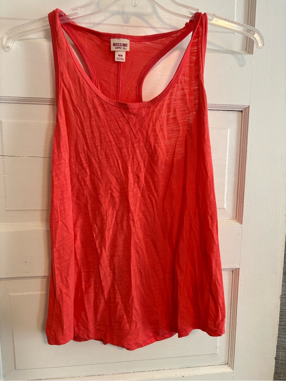 Mossimo Supply Co. Coral-Red Racerback Tank Top